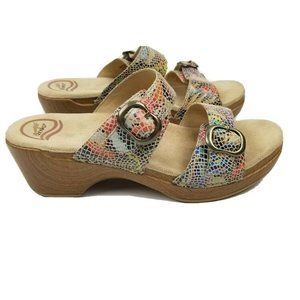 Dansko Sophie Womens sz Mosaic Flower Sandle